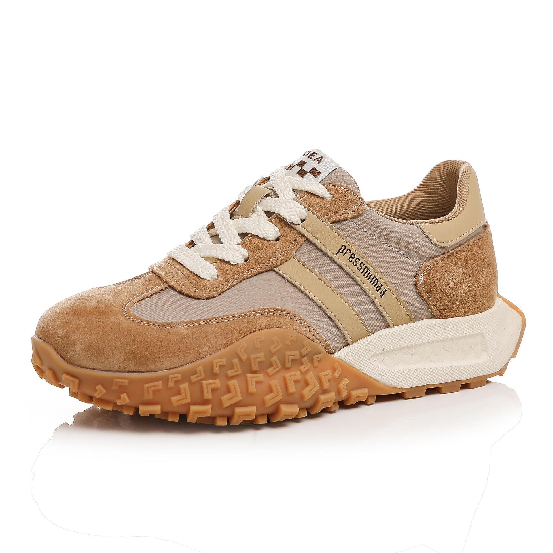 

Гу Юн ретро чорні кросівки на товстій підошві німецькі тренувальні кросівки на м якій підошві легкі кеди 2025 весна нове жіноче взуття спортивне та повсякденне взуття 40 хакі