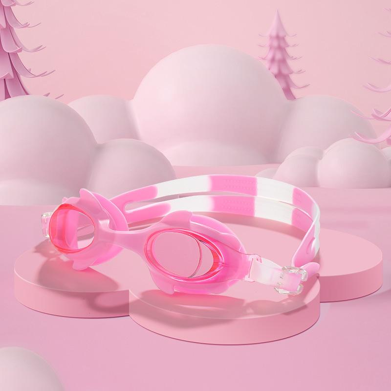 1 Pair Silicone Swimming Goggles Multiple Colors High-definition Anti-fogging Training Goggles For Boys Girls