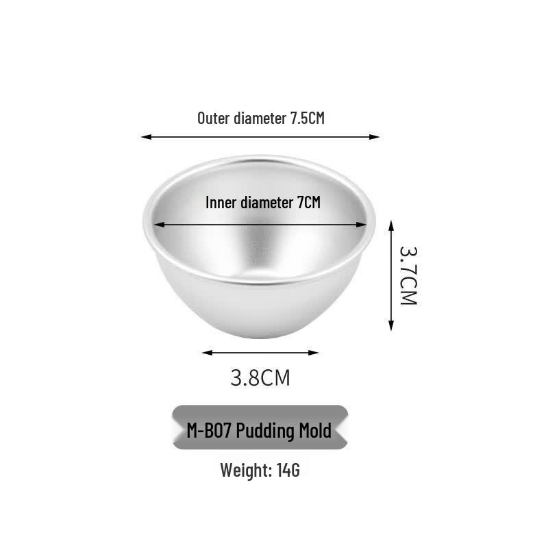 MDNG Small Round Pudding & Egg Tart Baking Molds, 3-Pack