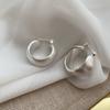 Brincos Simples Foscos Escovados à Mão Design Versátil Senso de Alta Qualidade Tendência Brincos Não Colisivos Mulheres