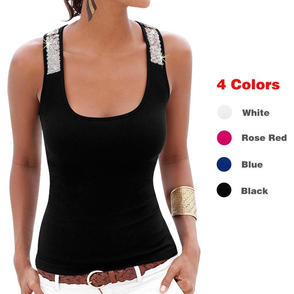 

Летняя мода женщин случайный танк Топы Фитнес sleeveless Beach носить Вест