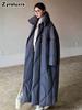 New Style Women's Cotton Puffer Jacket Mid-Length Loose Over Knee Thick Warm Coat Fashion Outerwear