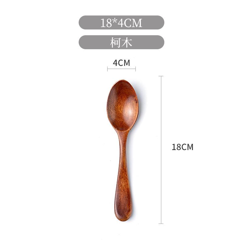 Wooden Small Spoon Coffee Spoon Honey Stirring Spoon Children's Tableware Retro Style Creative Wooden Spoon