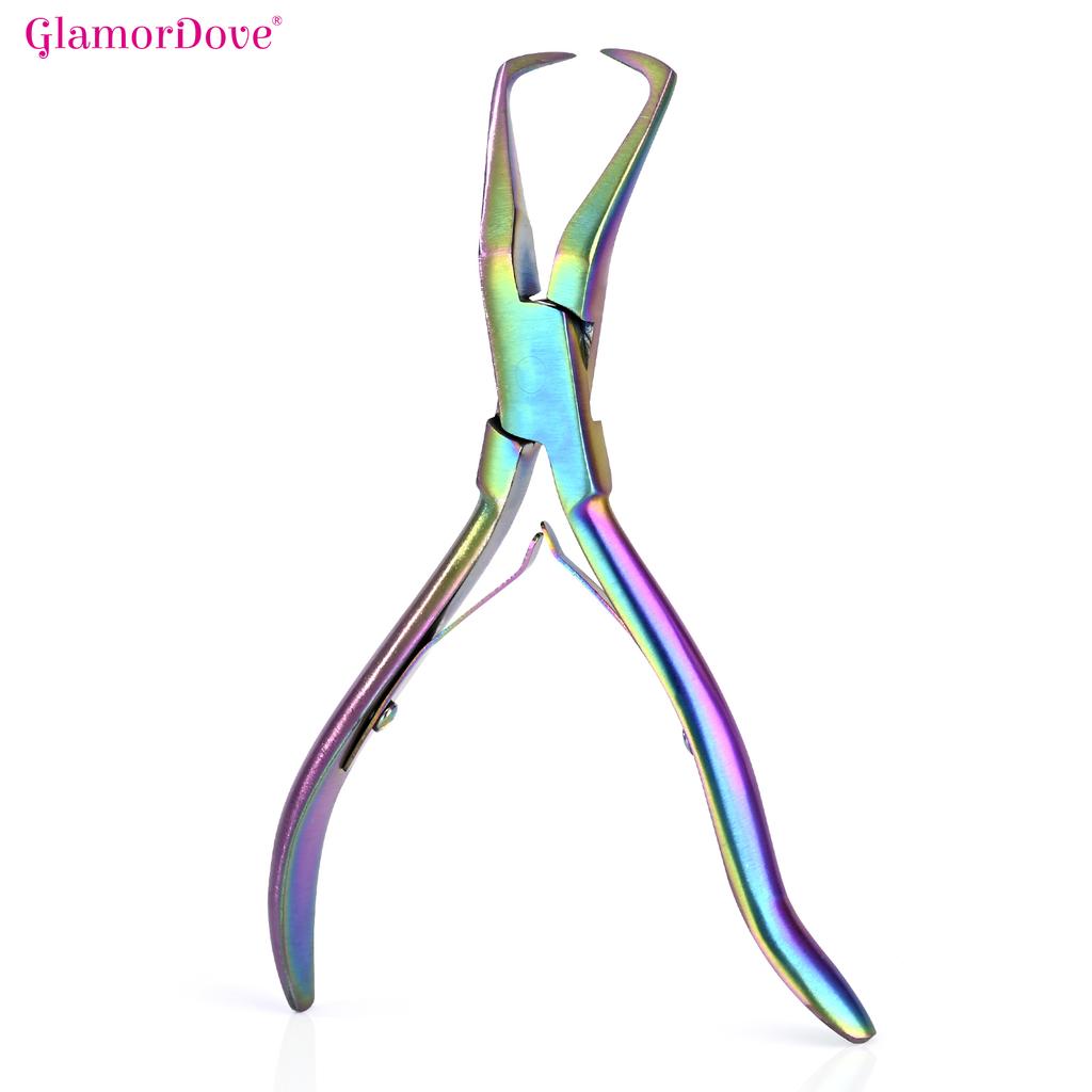 GlamorDove Micro Beads Plier For Hair Extension Removal Micro Ring Link/Bead Opener Tool Silver Color Micro Ring Bead Plier