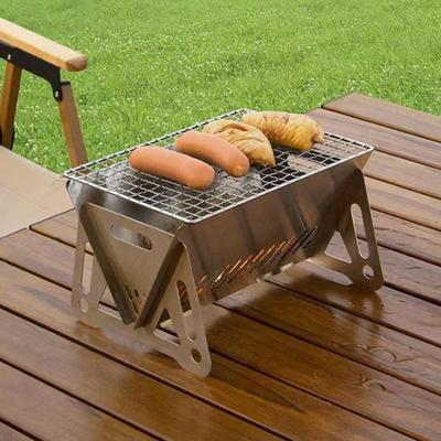 Nerezový BBQ gril Venkovní přenosný skládací BBQ gril Topná kamna Multifunkční kempingový gril BBQ gril sada stojanů