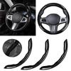 3Pcs 38Cm Carbon Fiber Car Steering Wheel Cover Non-Slip Protective Cover Segmented Car Styling Accessories For 99% Car