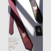 [AiO JAPAN] Necktie, Japanese Pattern, Black Nine-Tailed Fox, Gift, Small Gift, Present