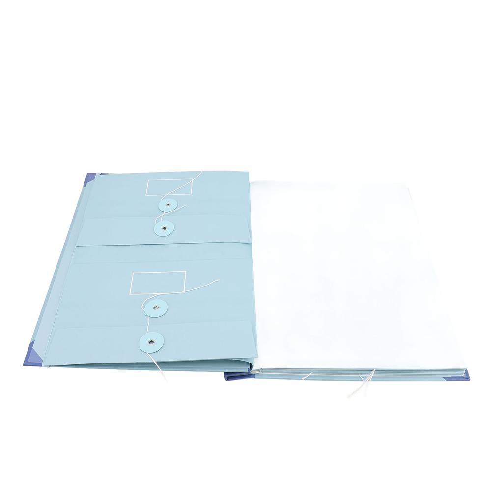 File Folder with Sticker Labels Portable 12 Envelopes Document Organizer Binder for Important Papers Letters