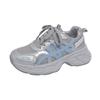 Mesh platform dad shoes women's summer 2025 new thin hollow breathable heightening lightweight casual sports shoes
