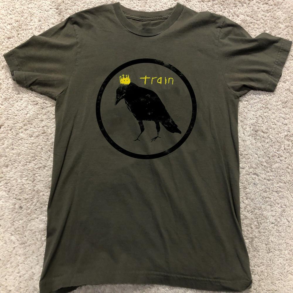 Train Rock Band Crow & Crown in Circle Green Tee Shirt Full Size S-5XL HH499 Unisex T-Shirt XL
