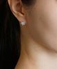 Noonoo Fingers [Silverpost] Heart Blossom Earrings