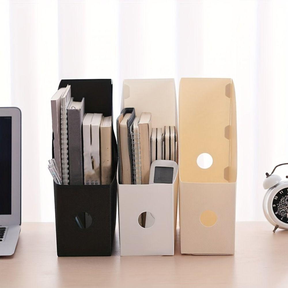 Multi-Tier Vertical File Organizer Adjustable Storage Box Document Holder Desktop Storage