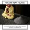 Small Ceramic Monk Tea Pet Adornment Multi-Functional Tea Infuser for Kung Fu Brewing Tearoom Decorative Supplies Living Room