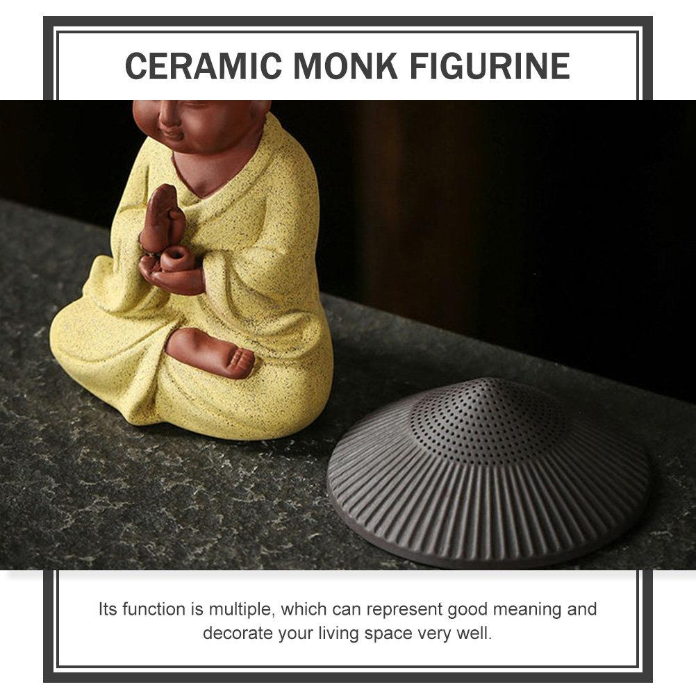 Small Ceramic Monk Tea Pet Adornment Multi-Functional Tea Infuser for Kung Fu Brewing Tearoom Decorative Supplies Living Room