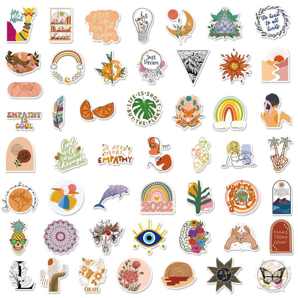 50Pcs New Stickers Cute Stickers For Kids Cup Stickers Nootbook Stickers  For Children Gift