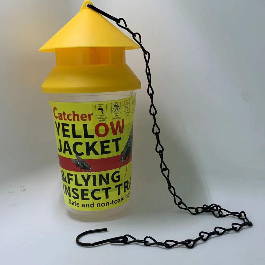 Hanging Flytrap Cage PP+Wire Chain Fruit Fly Trap Killer Non-Toxic And Non-Hazardous for Parks/Orchards/Vegetables
