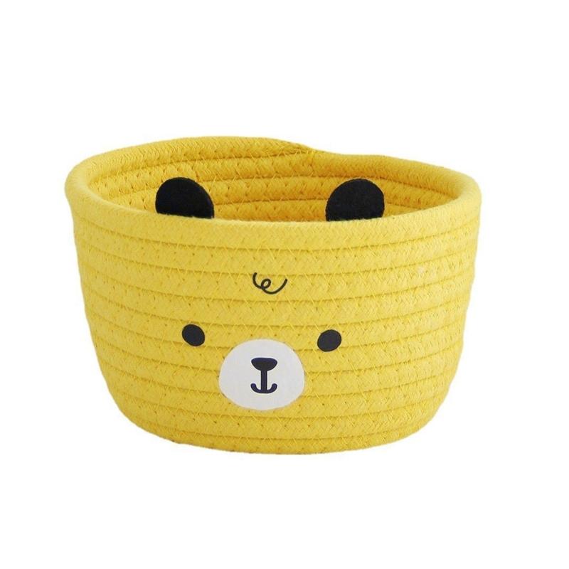 Soft Handwoven Sturdy Cotton Rope Basket Home Accessory for Keeping Small Items Neat and Accessible Home Organization
