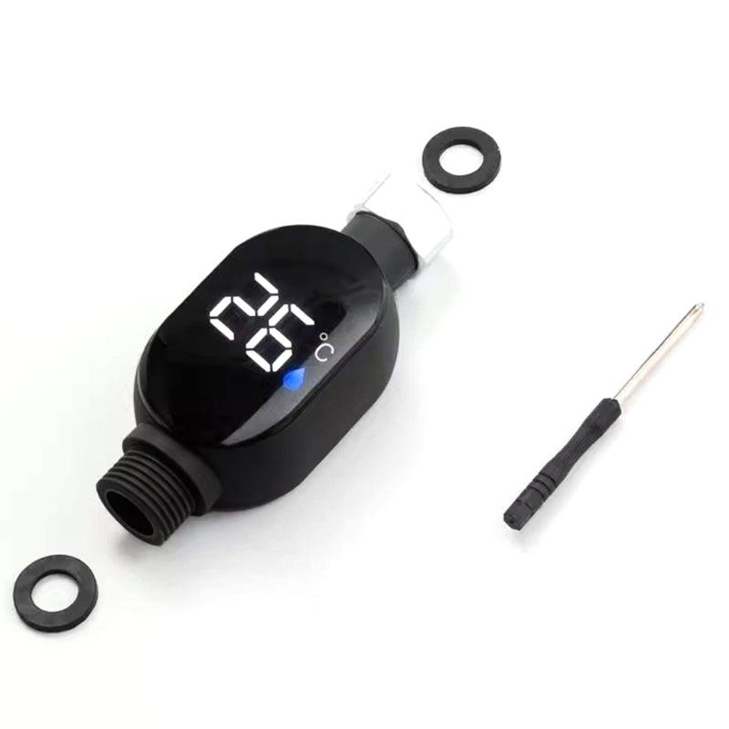 Intelligent LED Display Shower Water Thermometers Touch Control Real Time Monitoring Anti Scald Protecting