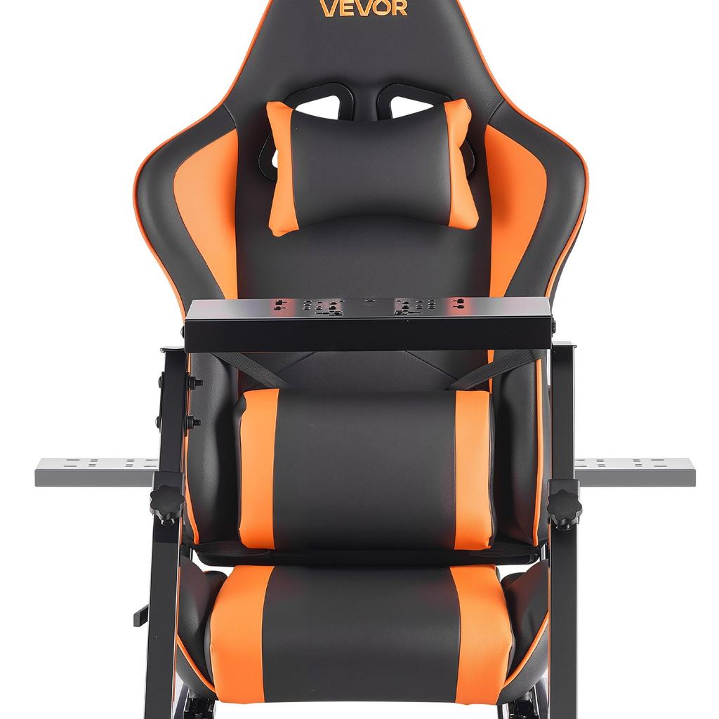 VEVOR Racing Wheel Stand, Heavy-Duty Simulator Cockpit Steering Stand with Dual-Rail Dual-Arm, Fit Logitech G25,G27,G29,G920,G923