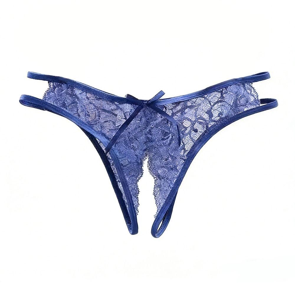 Low-waist Lace Seamless Panties Open Crotch Women's Thong Mesh Lace Briefs Summer Spring