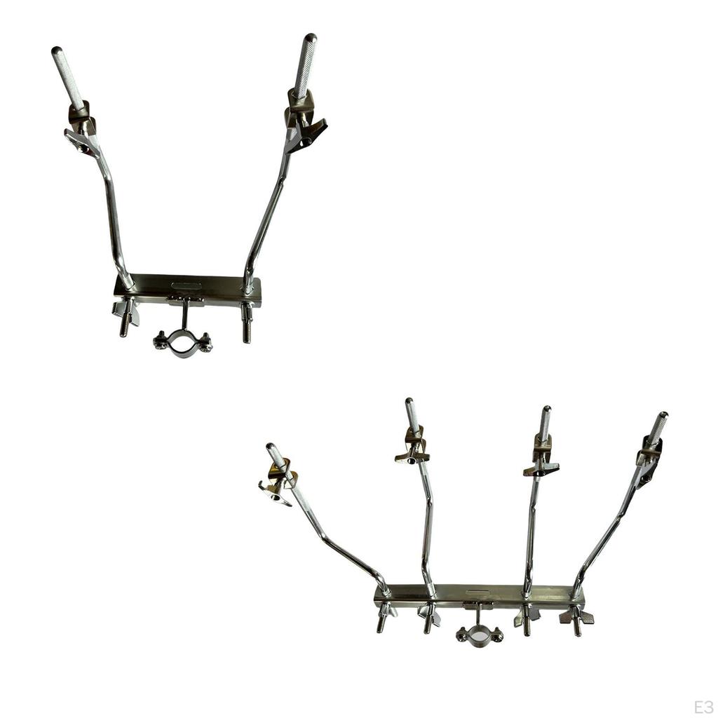 Adjustable Clamp for Cowbell Holder on Bass Drum Kits