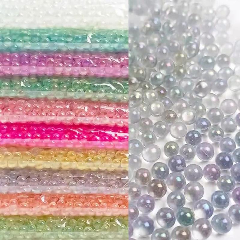 Glass Filler Beads 5 Mm, Round No-Hole Decorative Glass for Vases Styling, Gift Box, Craft Accent Pack