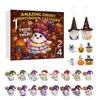 Halloween Advent Calendar 2025 24 Day Countdown Calendar with Acrylic Ghost/Gnome/Pumpkin Ornaments for Indoor Outdoor Home Party Decor