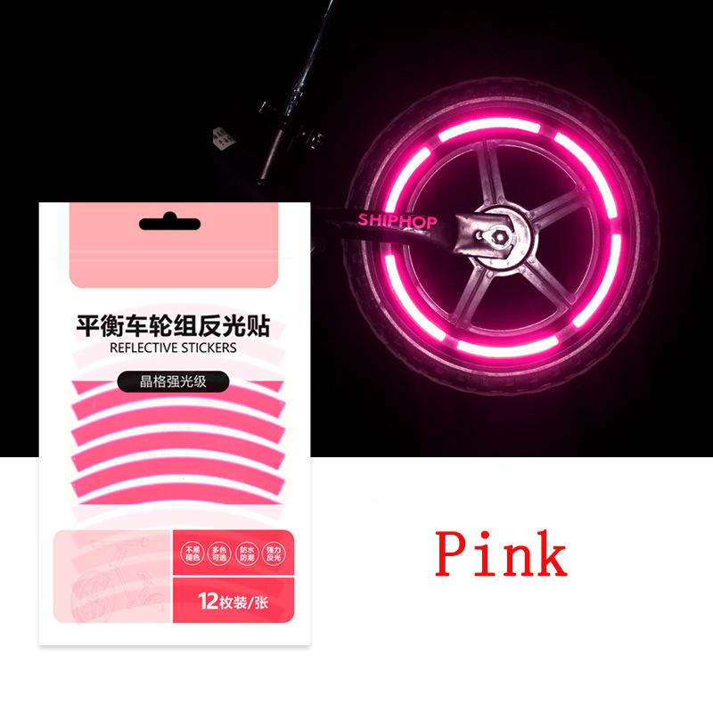 5pcs Kids Bike Wheel Reflective Stickers Bicycle Reflective Tape Strips Balance Bike Accessories