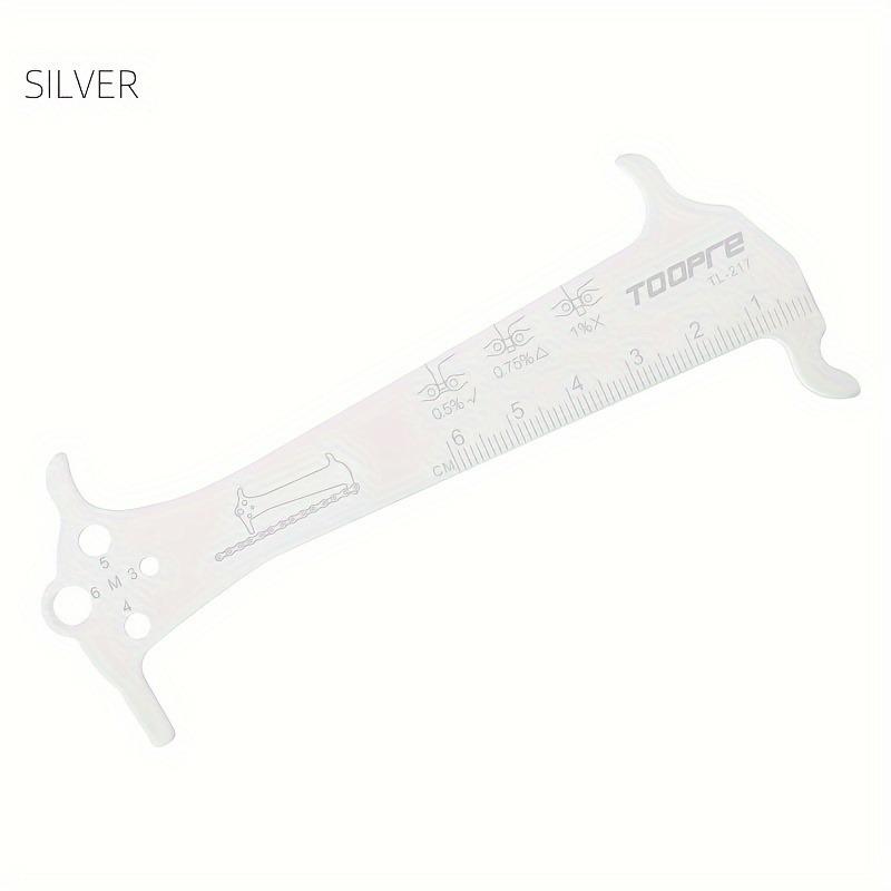 Bicycle Chain Measurement Ruler Mountain Road Bike Chain Wear Detection Tool Bicycle Chain Wear Indicator Ruler Repair Tool серебряный