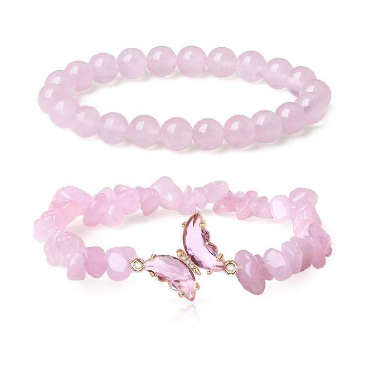 Conjunto de Pulseiras de Cristal Borboleta Moderno Pulseira de Pulso Borboleta com Contas de Cristal Chique Joia Versátil para Festas e Encontros