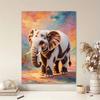 Pearl Painting DIY Kit Frameless Elephant Canvas Shiny Bead Art Creative Craft for Bedroom Living Room Decor
