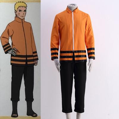 Scione Anime Cartoon Cosplay The Last Shippuden Uzumaki Cartoon Kostüm Orange Mantel Dreiviertel Hosenanzug