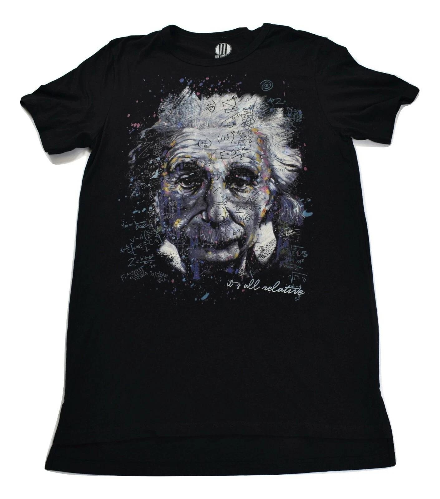 Get Down Art Juniors Albert Einstein It s All Relative Long Sleep Shirt New L XL