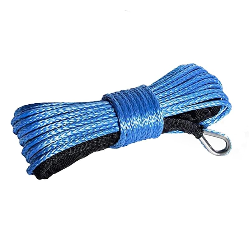 

Winch Rope, 8mm X 15m 4x4 4wd Synthetic Winch Line/Rope with Sheath for ATV синий