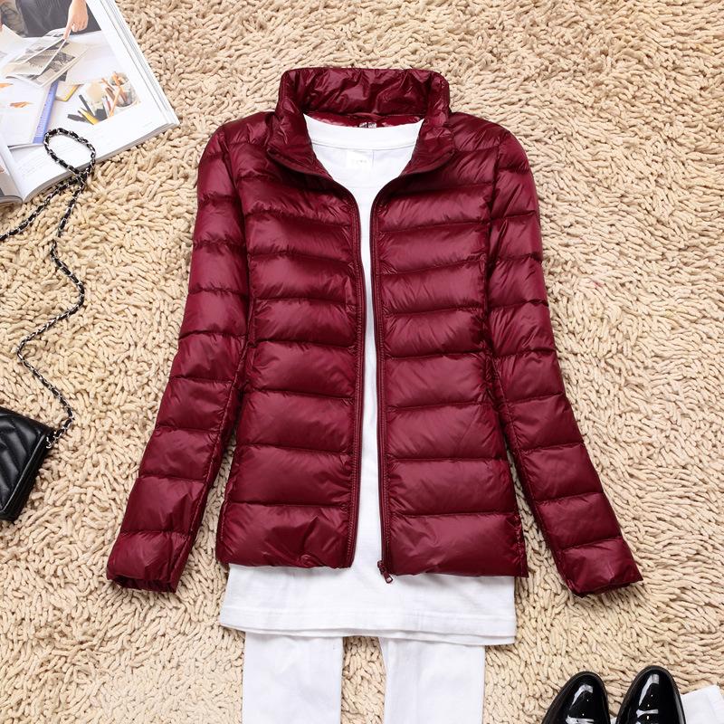 Women Spring Jacket Fashion Short Lightweight Packable Puffer Coats Down Warm Slim Fit