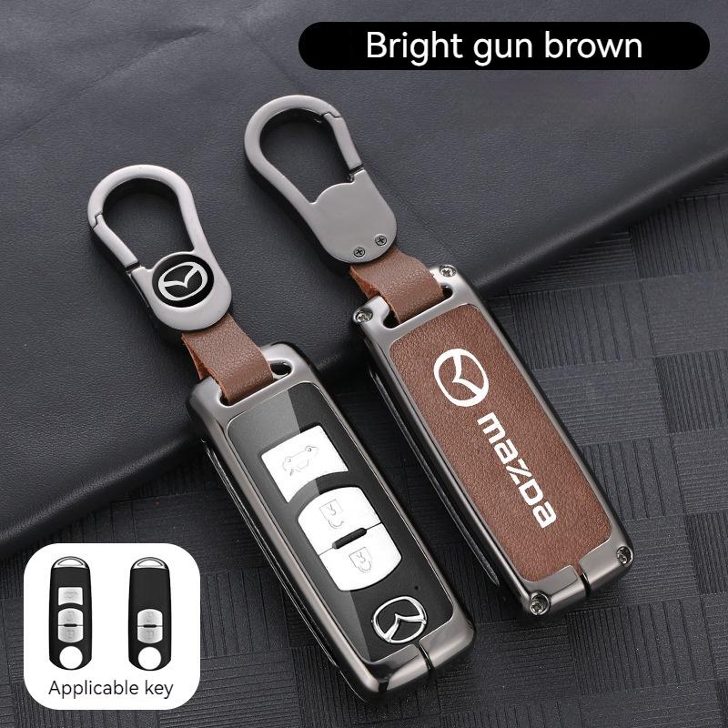 2025 Gorąca skórzana osłona kluczyka samochodowego Etui na kluczyk Do Mazda 2 3 6 Axela Atenza CX-5 CX5 CX-3 CX-7 CX8 CX-9 2016 2017 2018 2/3 Przyciski Auto