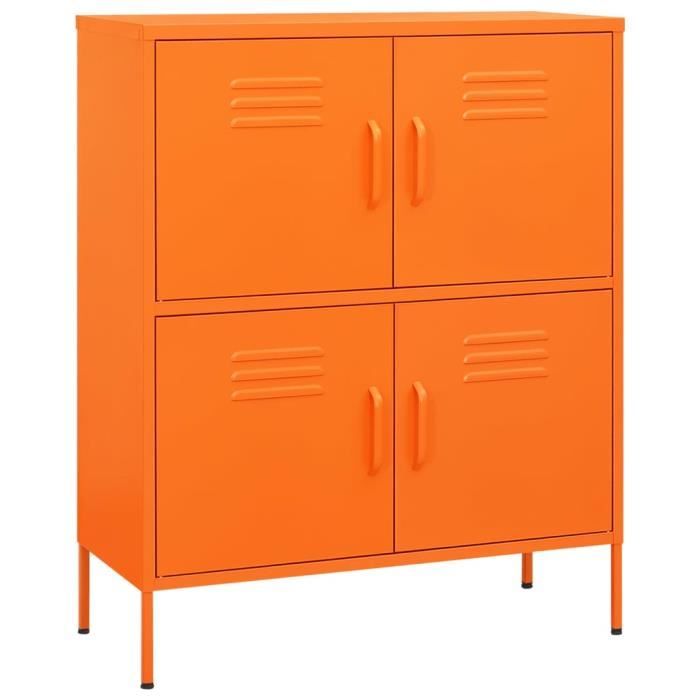 VidaXL Armoire de rangement, Orange 80x35x101,5 cm Acier