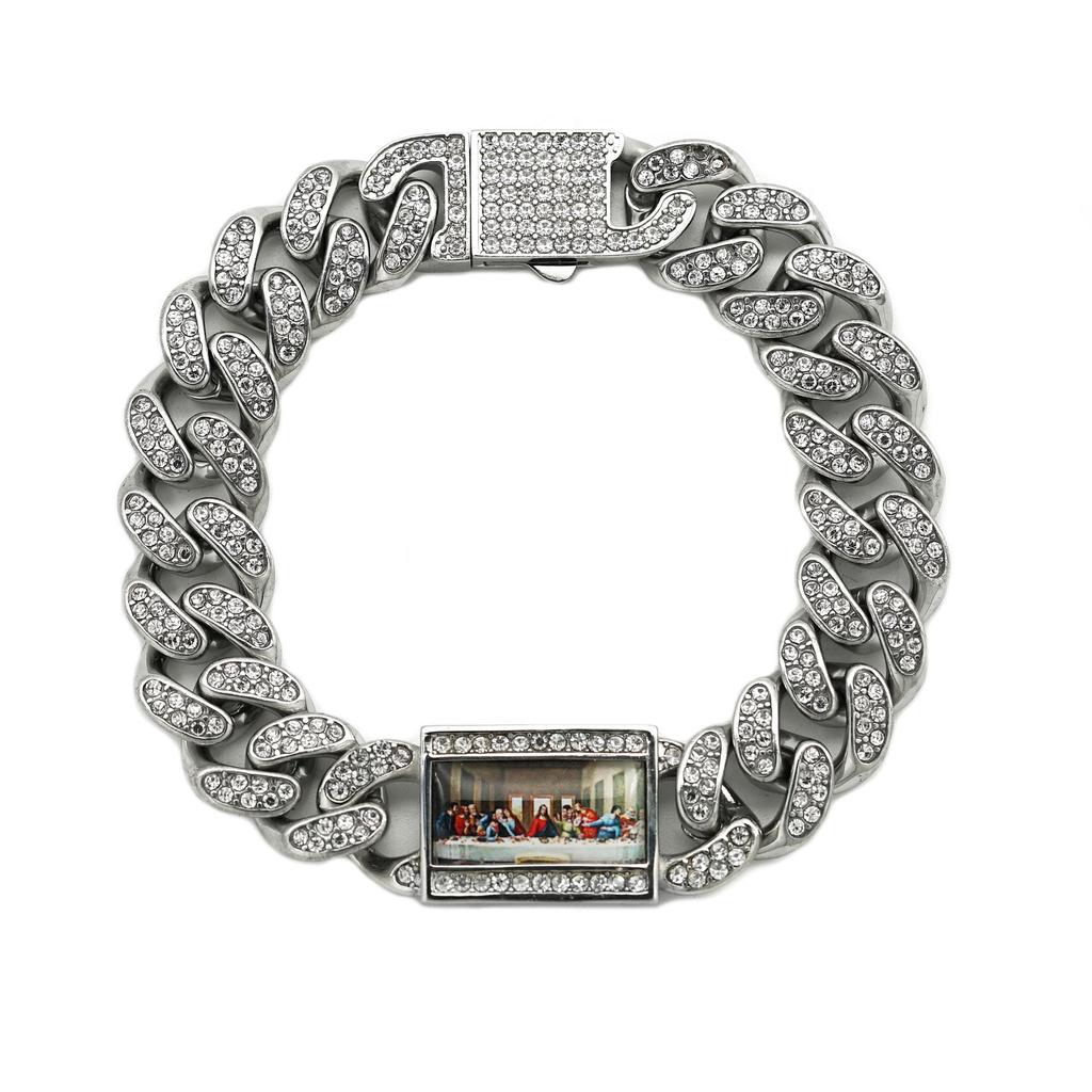 New Fashion Hip Hop Fashion Luxury Diamond Studded Daphne Jesus' Last Supper Bracelet