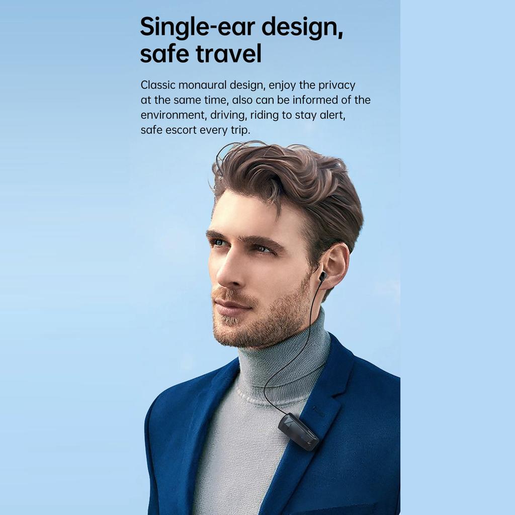 Fineblue F520 Wireless Business BT5.3 Headset in Ear Retractable Earphone Hands free Sport Driver Earphone Telescopic