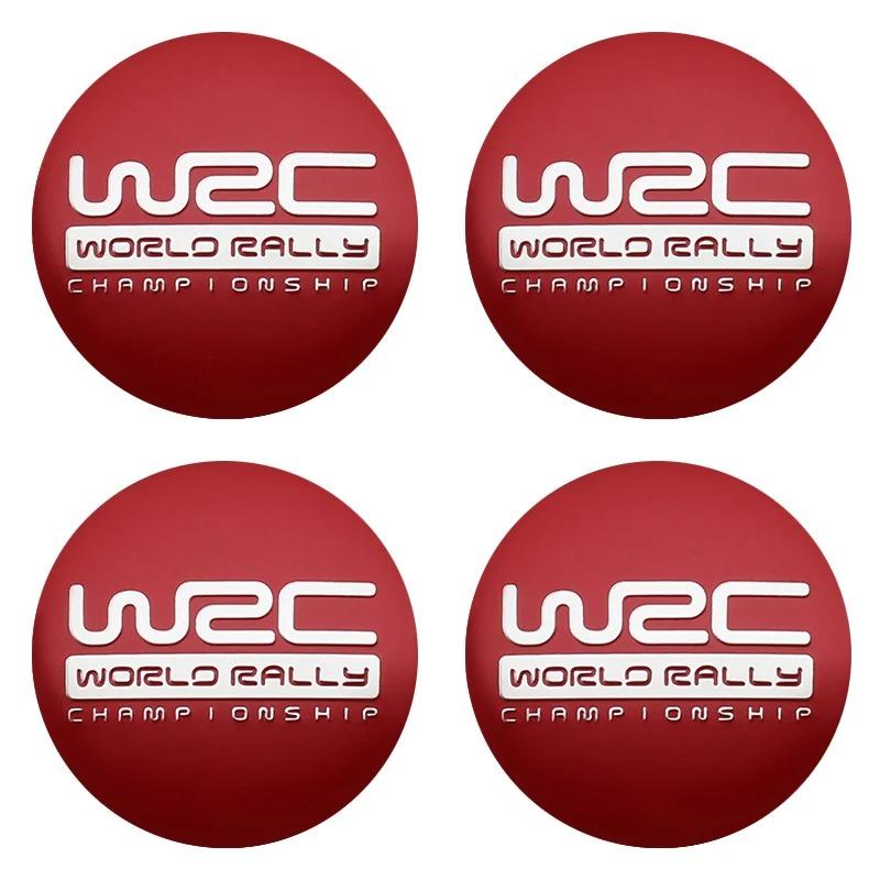 

4pcs 56MM 60MM WRC Logo Bagde Car Wheel Center Hub Caps Badge Rim Cover Sticker Auto Styling Accessories