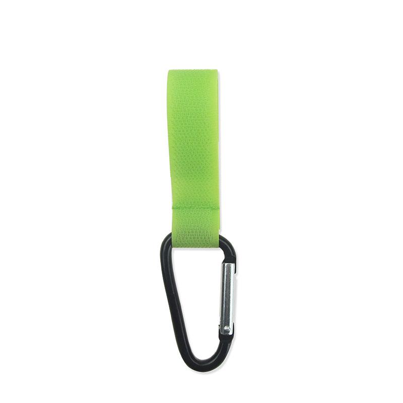 Metal Carabiner Stroller Hook with Nylon Velcro for Mummy Bags