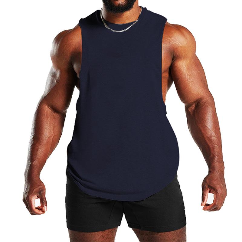 Summer Men's Gym Tank Top Fitness Training Clothing Quick-drying Loose Bodybuilding Sleeveless Shirt Men Fashion Basketball Vest
