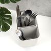 Container Drainer for Cutlery Knives Kitchen Utensils Basket Stand Gray