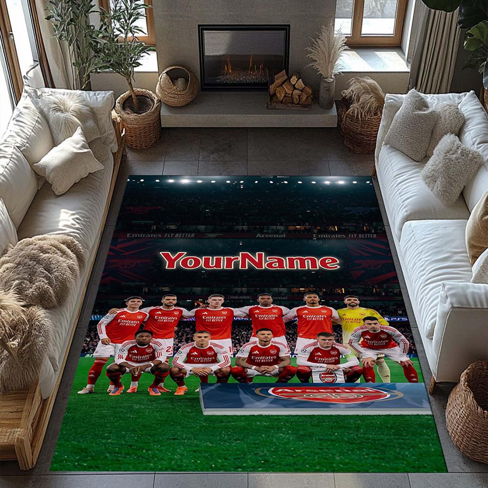 Arsenal Customized Name Floor Mat Suitable for Living Rooms Entryway Study room Playrooms Antislip Carpet Anime Office Decor Spiritual Gift