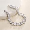 Uilz Fashion Luxury Full Zircon Bracelets for Women Charm Silver Color Crystals Bracelets Women's Wedding Party Jewelry