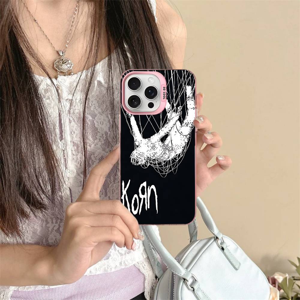 K-Korn Rock Band Colorful Phone Case For IPhone 17 16 15 14 13 12 11 Pro Max Plus Matte Cover