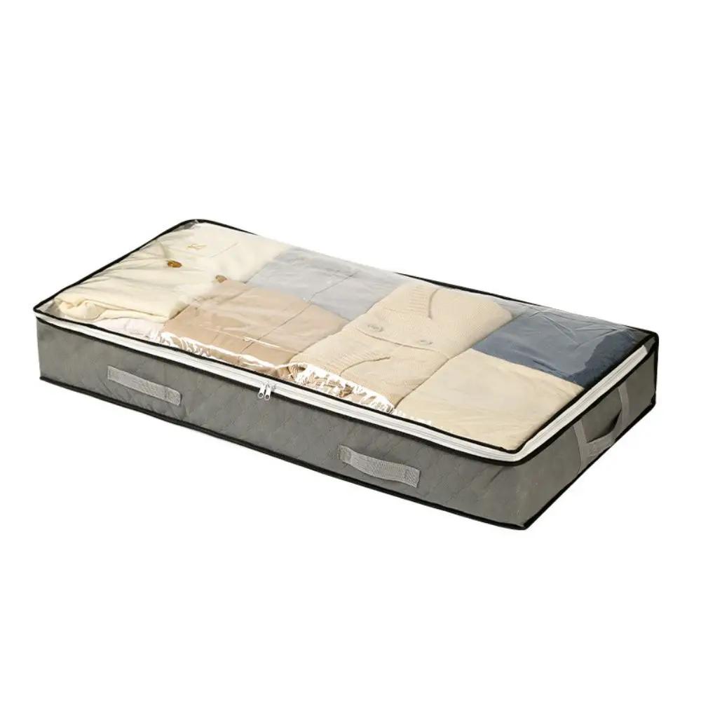 Bed Bottom Storage Bag Large Capacity Foldable Transparent Closet Quilt Packing Bag Organizers for Room Clothes Organizer