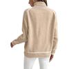 Cozy Fall and Winter Fashion Women's Elegant Knitted Thick Warm Hoodie Color Blocked Half High Collar Versatile Striped Sweater Jumper