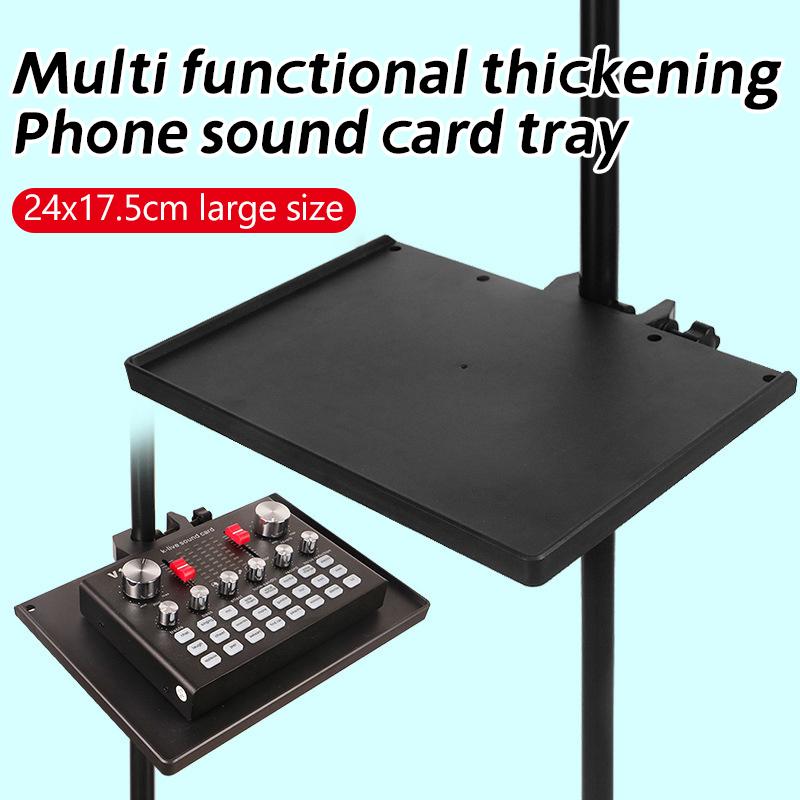 Microphone Stand Soundcard Tray Clip Holder For Live Tripod Bracket Mic Holder Accessories