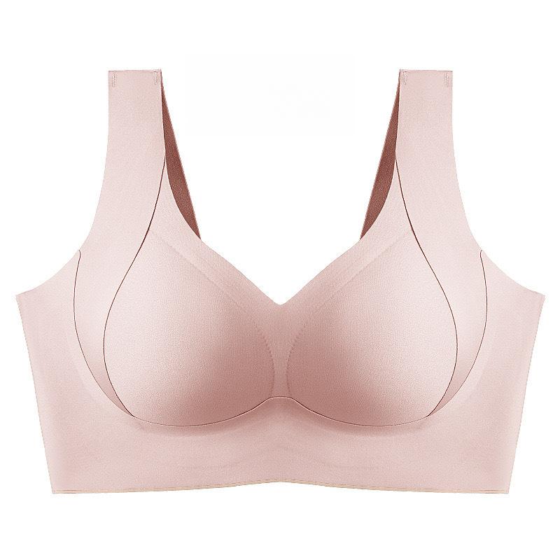 

Нижнее белье большого размера Женский тонкий дизайн Без косточек Без колец Бесшовный бюстгальтер Коллекция бюстгальтеров Аксессуар для бюстгальтера Бюстгальтер 5XL розовый
